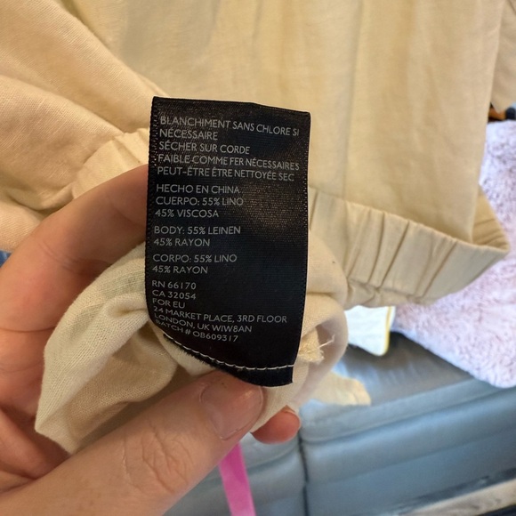 BDG Tan and Cream Dolman Sleeve Button Down Shirt - Picture 6 of 6